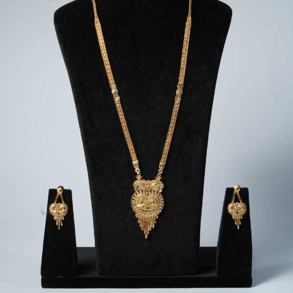 Traditional 1 Gram Gold Necklace Set