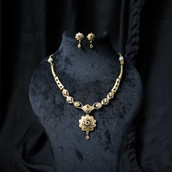Elegant 1 Gram Gold Plated Necklace Set