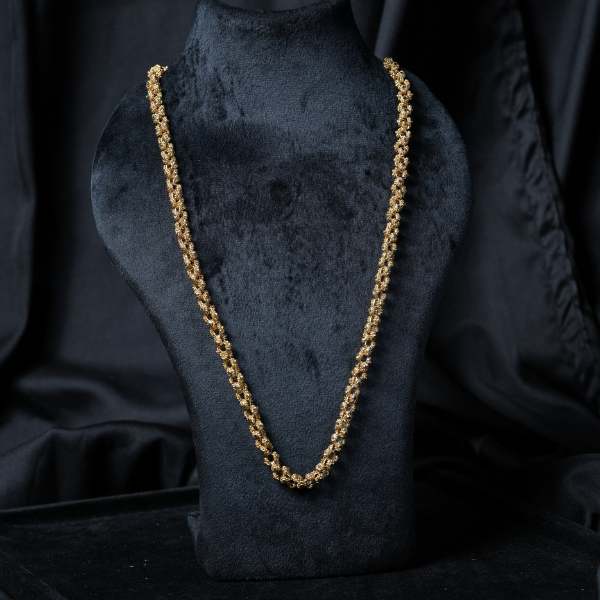 Classic Twisted Link Gold Chain Necklace