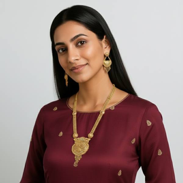 Bridal Gold Haram Necklace Set