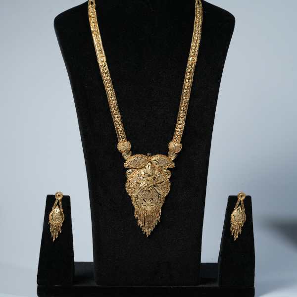 Gold Plated Rani Haar Necklace Set