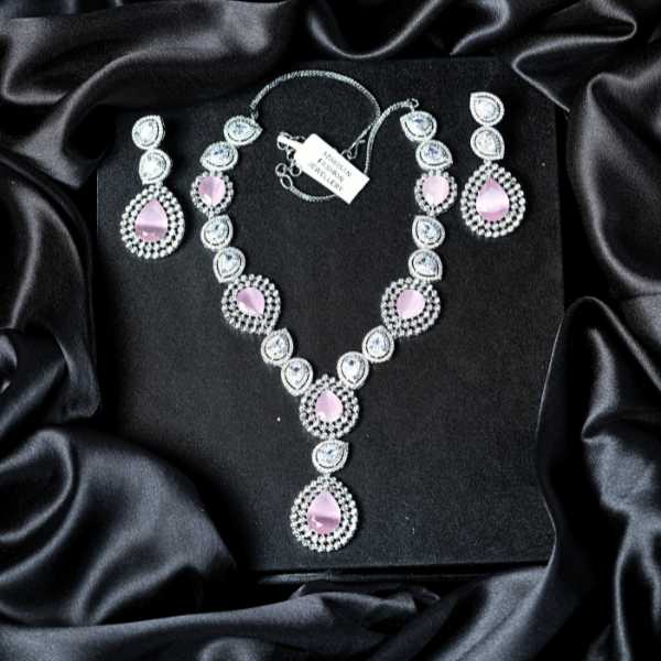 Blush Radiance Crystal Necklace Set